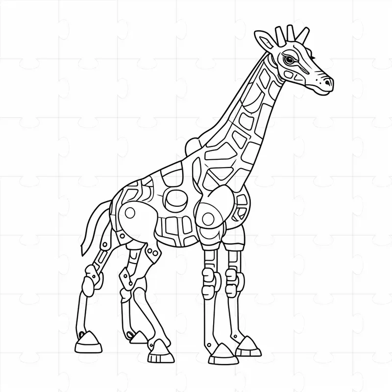 Steampunk Animals Coloring Book Pages