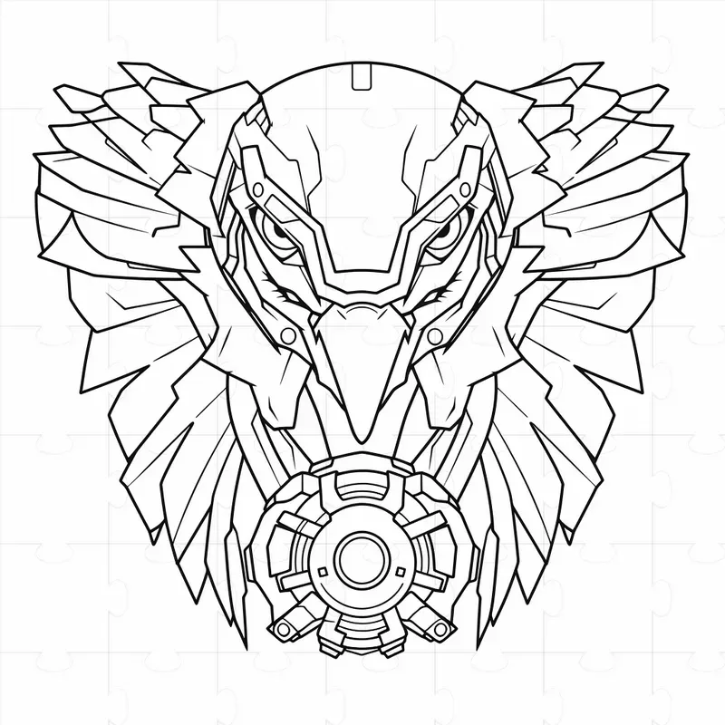 Steampunk Animals Coloring Book Pages