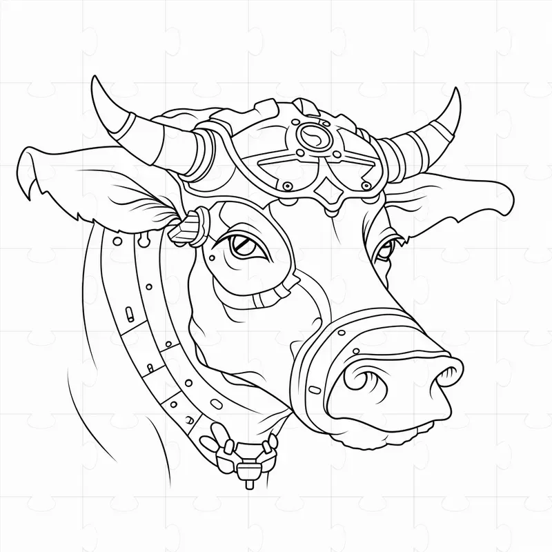 Steampunk Animals Coloring Book Pages