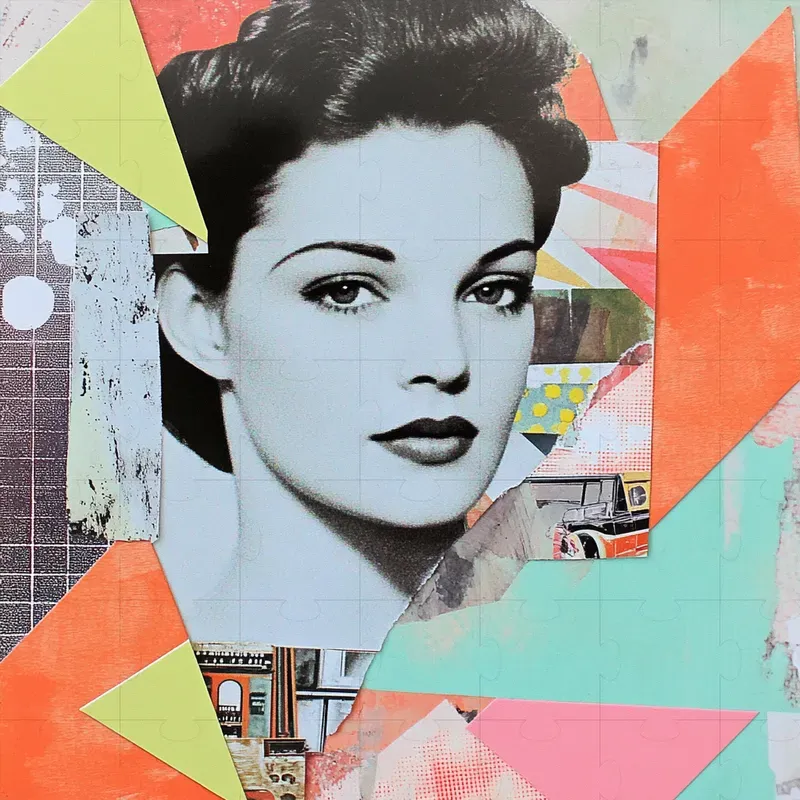 Retro Nostalgia Cubist Ephemera Of 1950s