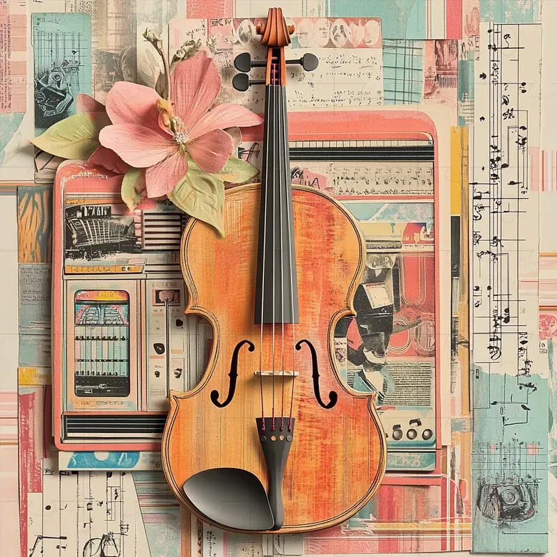 Retro Nostalgia Cubist Ephemera Of 1950s