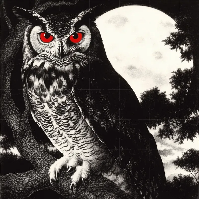 Charcoal Drawings With Red Color Accents