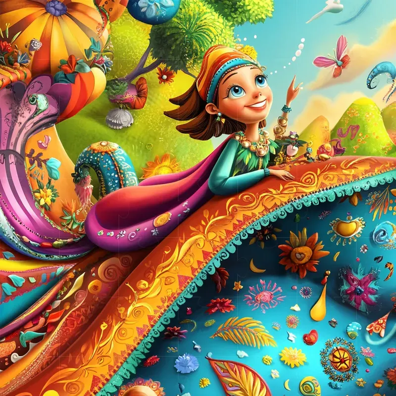 Colorful Storybook Illustrations For Kids Midjourney Prompt | PromptBase