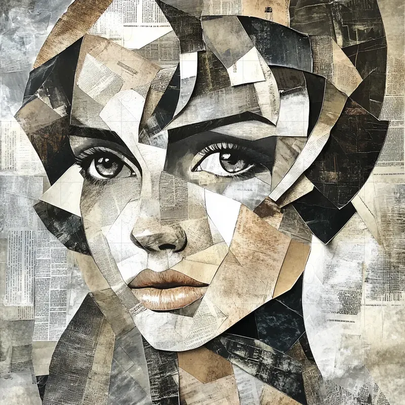 Cubist Collages With Vintage Newspapers