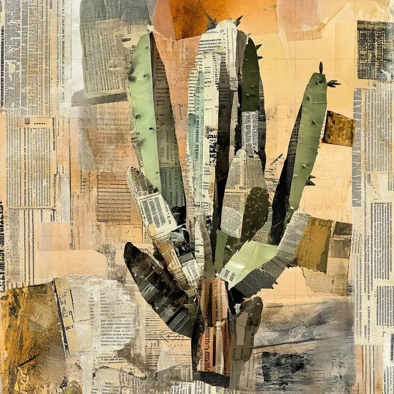 Cubist Collages With Vintage Newspapers