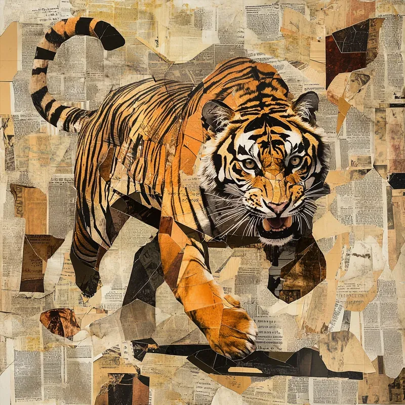 Cubist Collages With Vintage Newspapers