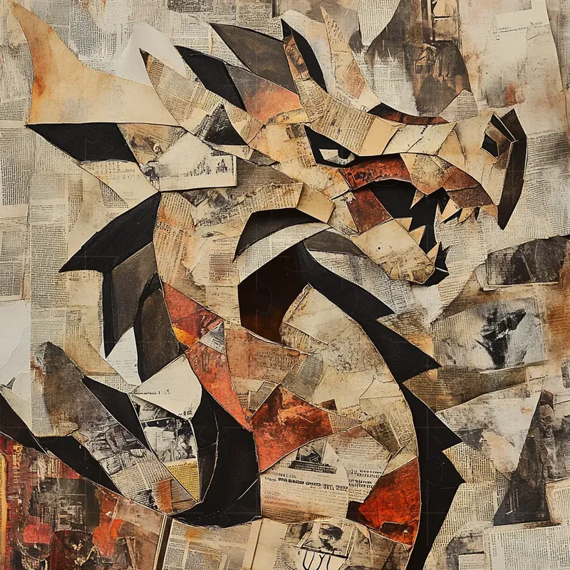Cubist Collages With Vintage Newspapers