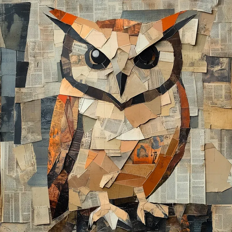 Cubist Collages With Vintage Newspapers