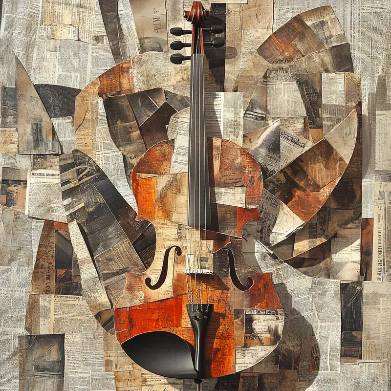 Cubist Collages With Vintage Newspapers