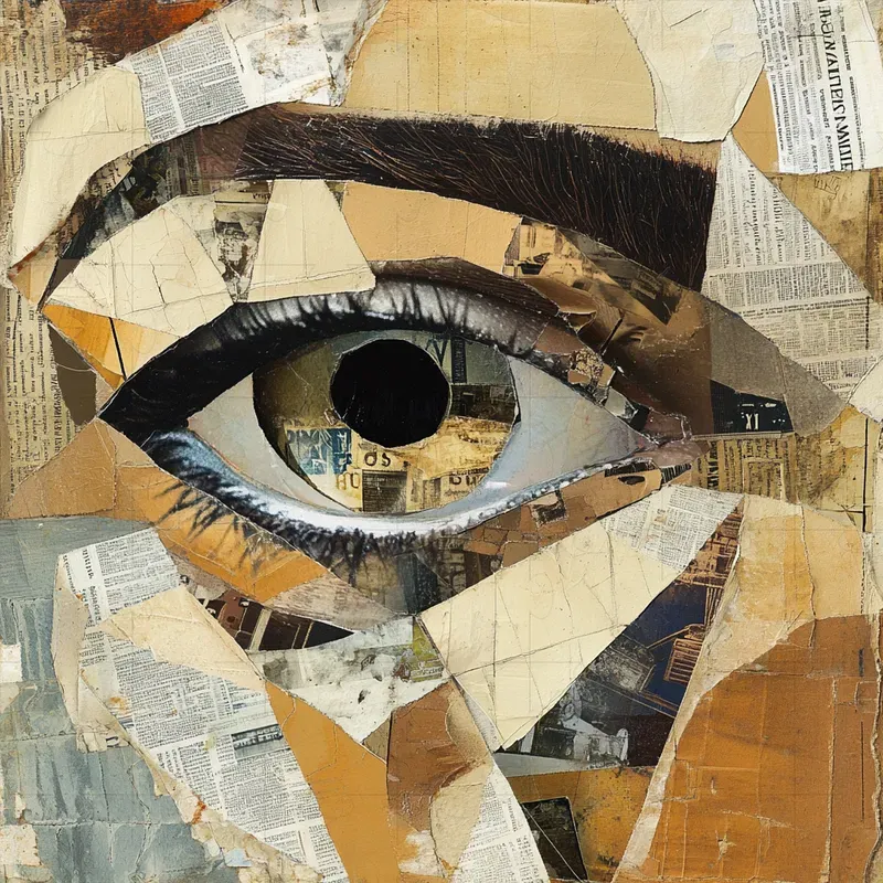 Cubist Collages With Vintage Newspapers