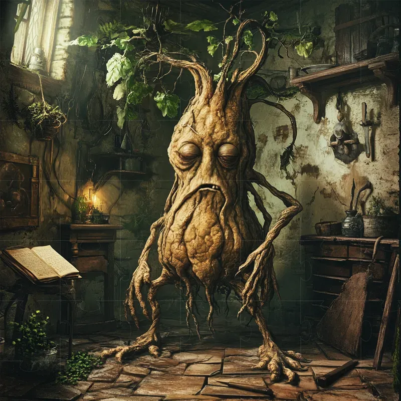 Fairytale Mandrake Roots Illustrations
