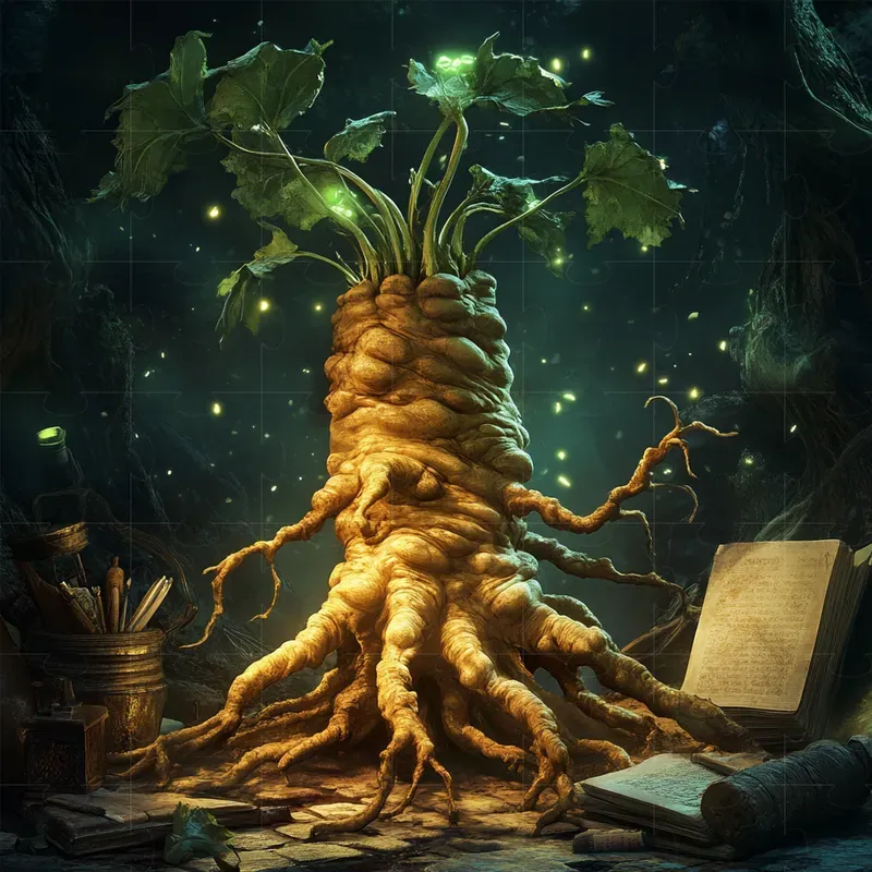 Fairytale Mandrake Roots Illustrations