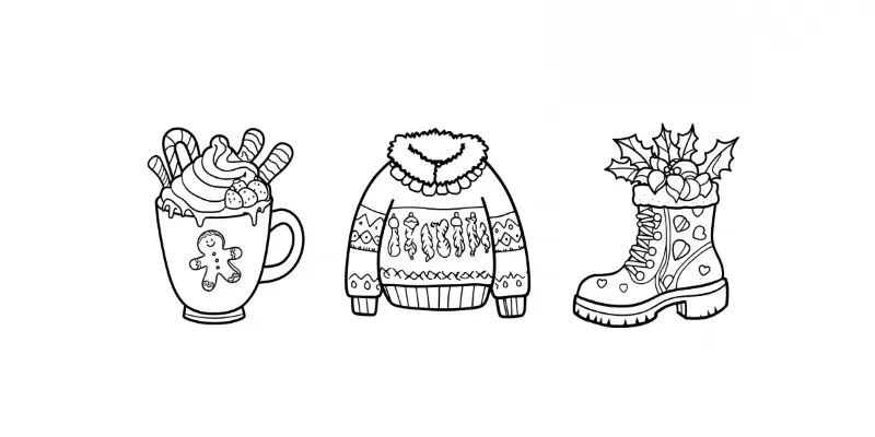 Cute And Easy Christmas Coloring Books generated by undefined