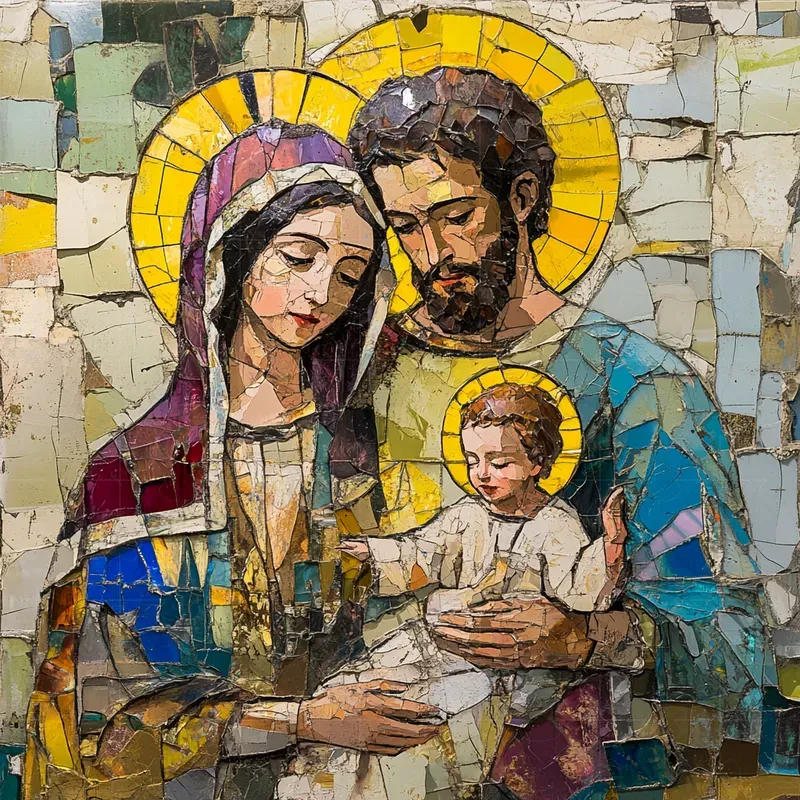 Fresco Artworks With Stained Glass Art
