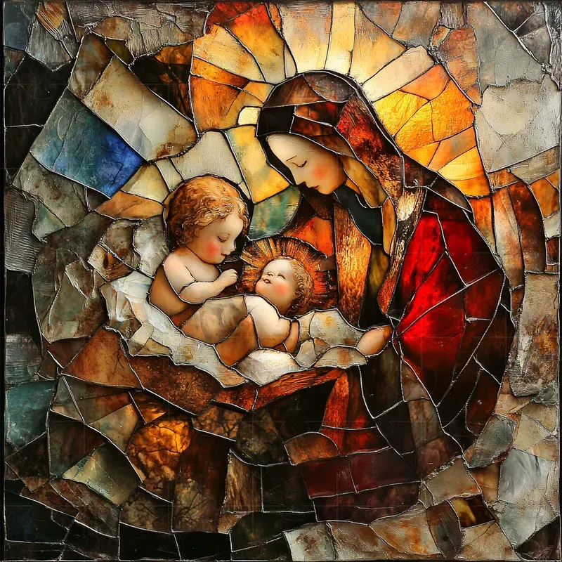 Fresco Artworks With Stained Glass Art