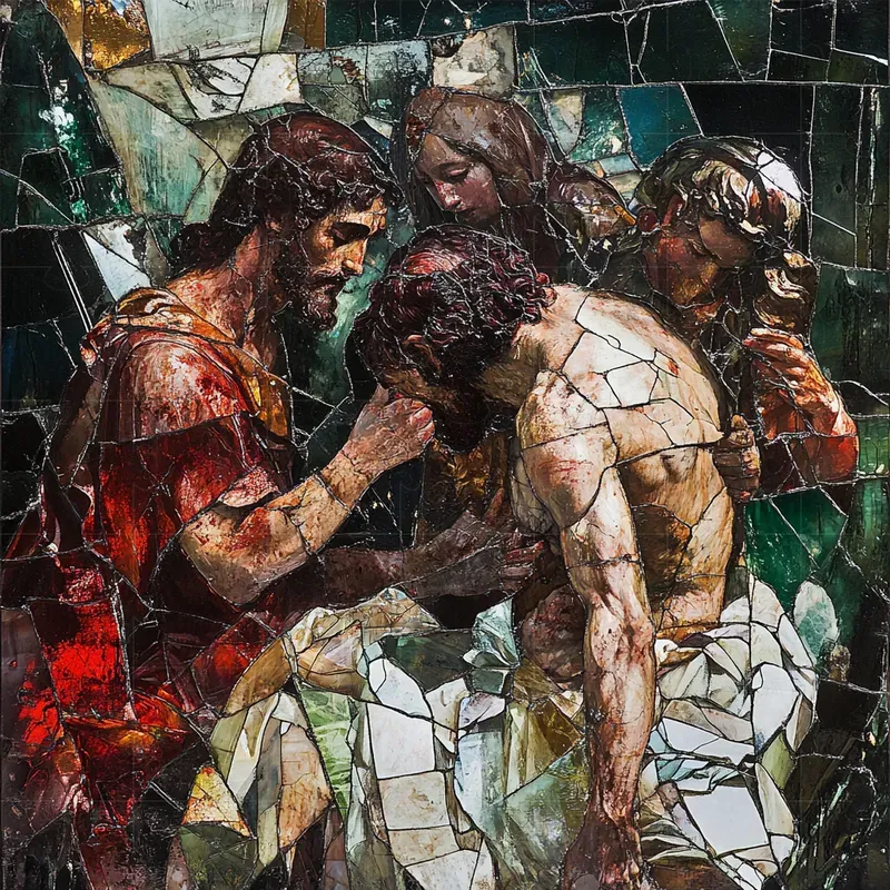 Fresco Artworks With Stained Glass Art