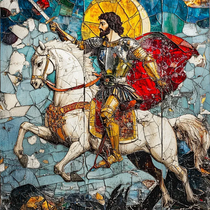 Fresco Artworks With Stained Glass Art