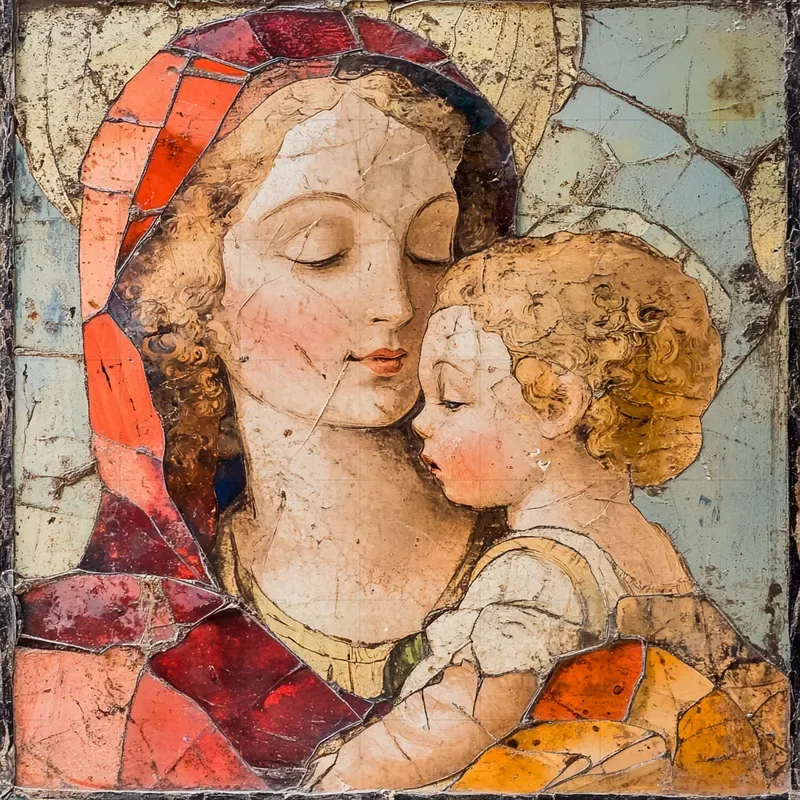 Fresco Artworks With Stained Glass Art