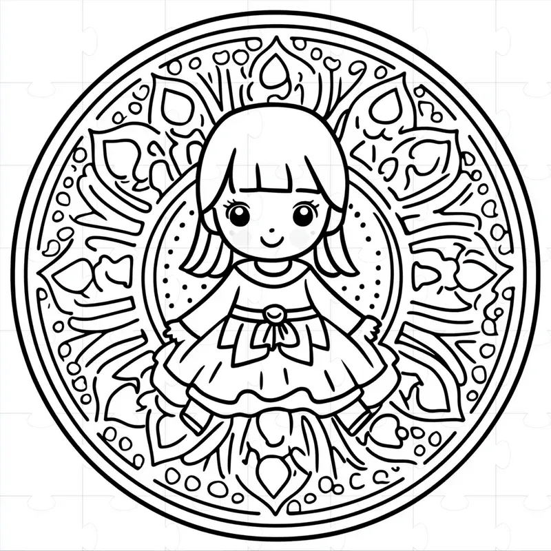 Kids Cute Kawaii Mandalas Coloring Book