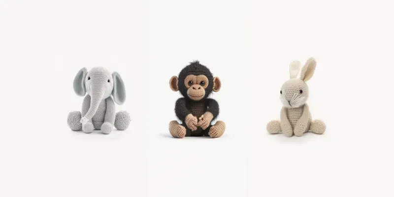 Cute Knitted Animals generated by undefined