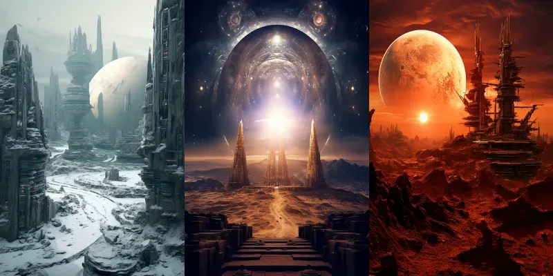 Epic Realistic Sci-fi Space Scenes generated by undefined