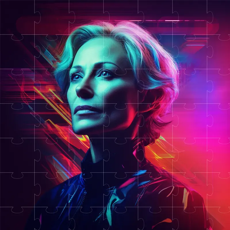 Colorful Digital Cyber Portraits