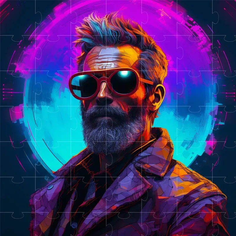 Colorful Digital Cyber Portraits