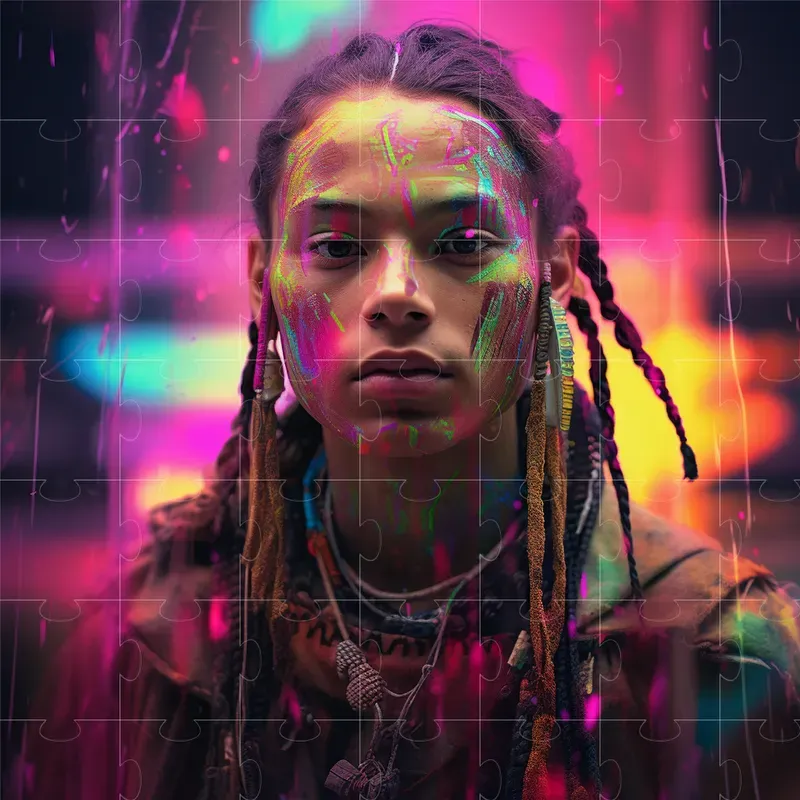 Colorful Digital Cyber Portraits