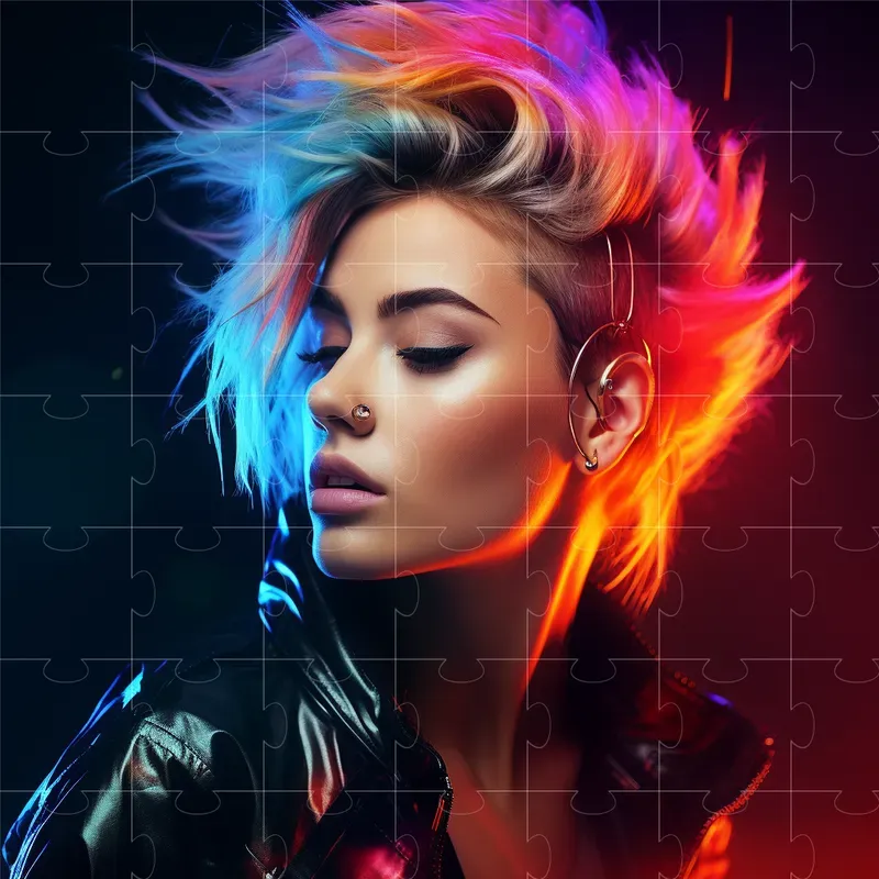 Colorful Digital Cyber Portraits