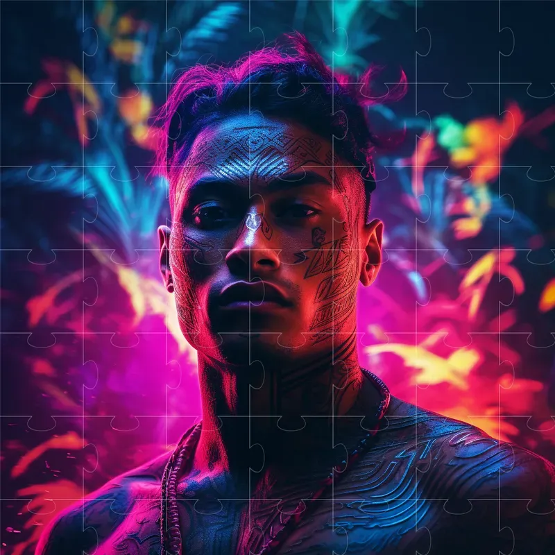 Colorful Digital Cyber Portraits