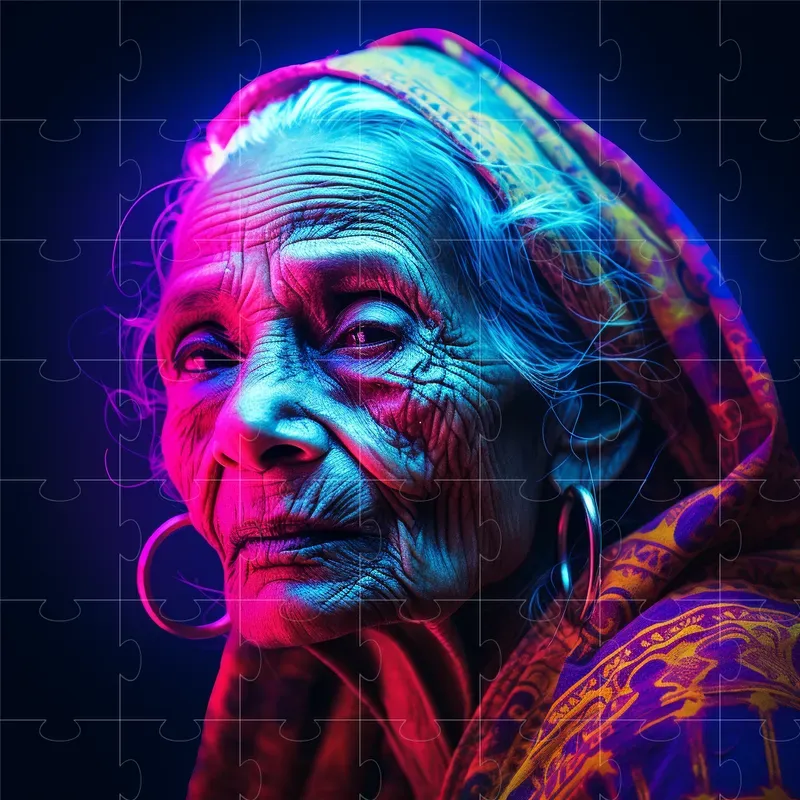 Colorful Digital Cyber Portraits