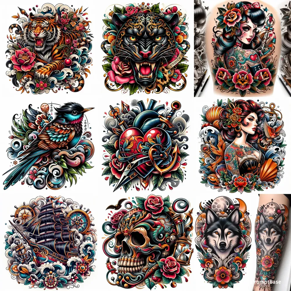 Neotraditional Style Tattoo Designs