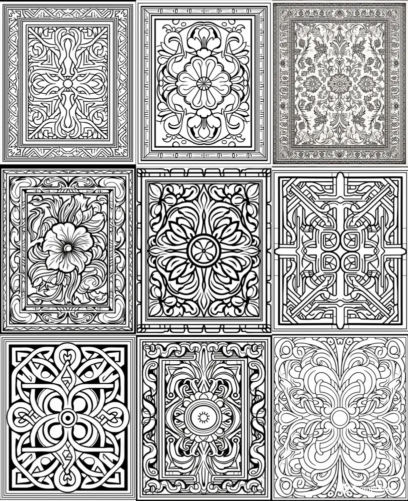 Oriental Handmade Rugs Coloring Pages
