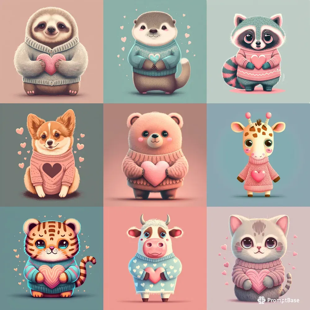 Lovely Valentines Day Animals