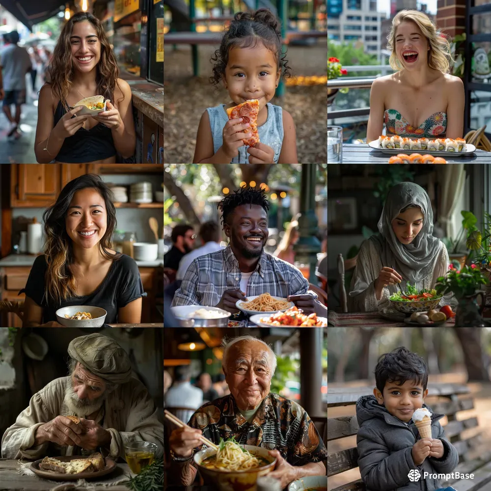 Realistic Candid Food Photographs