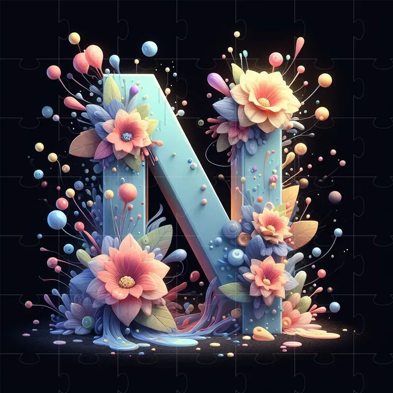 Floral Fonts Pastelcraft