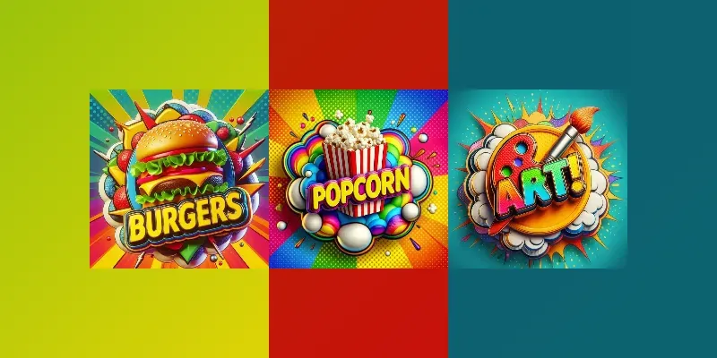 3D Pop Art Badges generated by undefined