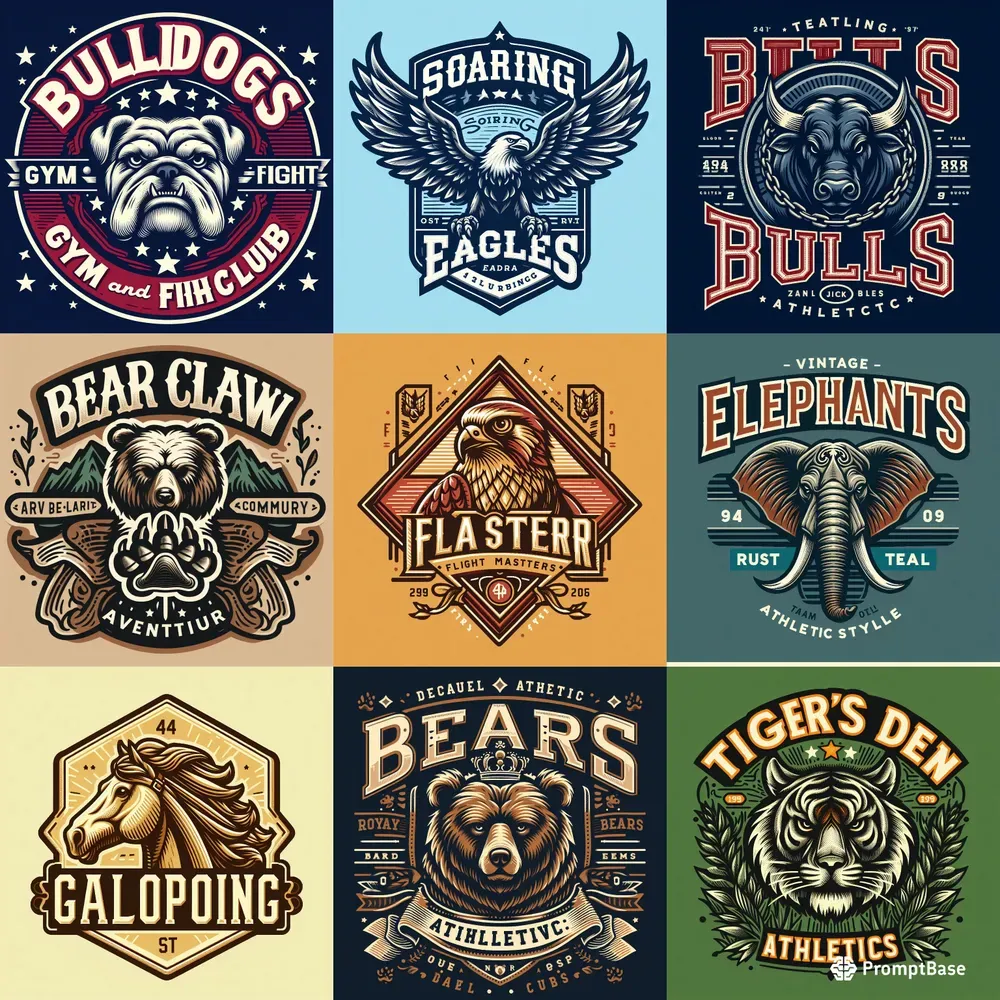Retro Sports Logo Creation Kits