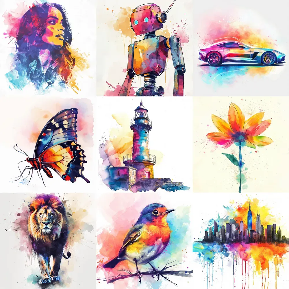 Natural Media Illustrations