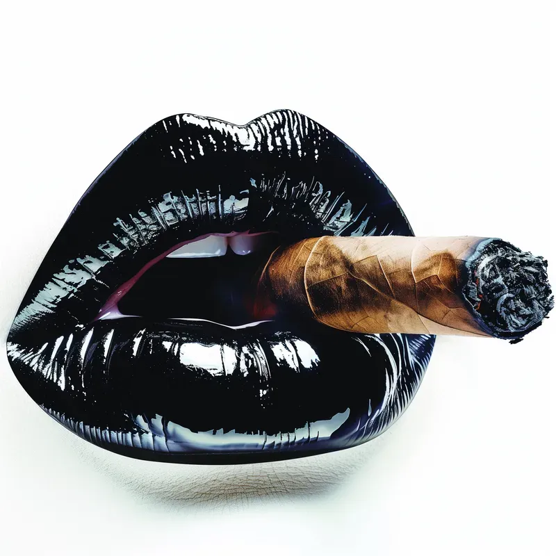 Glossy Lips Isolated On White