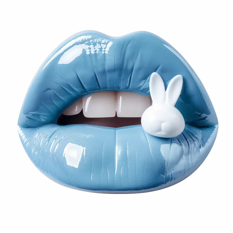 Glossy Lips Isolated On White