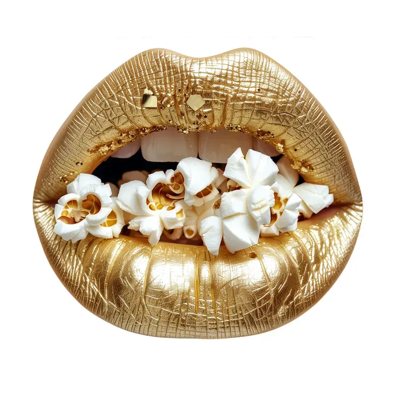 Glossy Lips Isolated On White