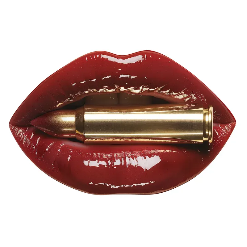 Glossy Lips Isolated On White
