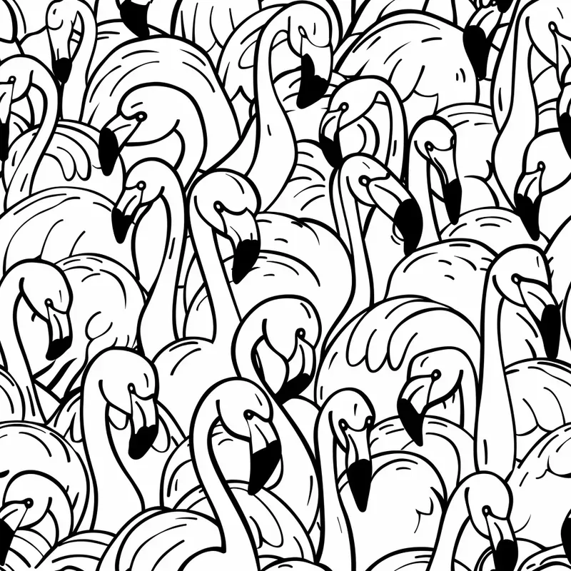 Seamless Pattern Coloring Book Pages