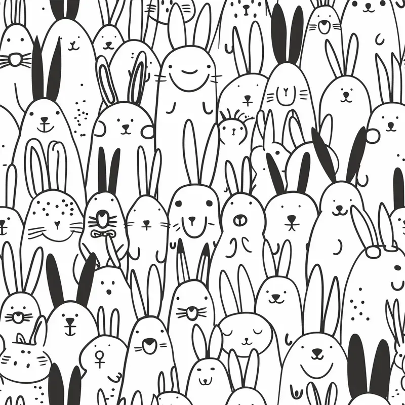 Seamless Pattern Coloring Book Pages