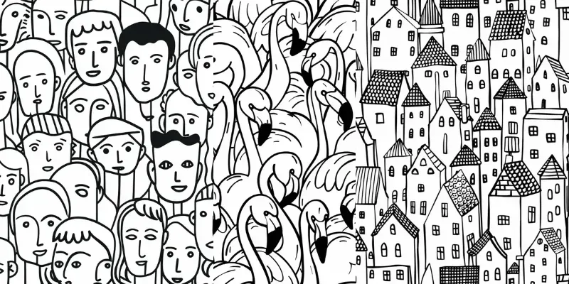Seamless Pattern Coloring Book Pages generated by undefined