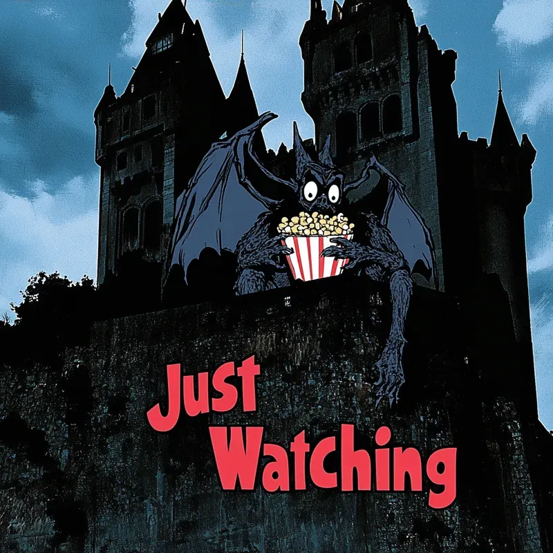 Eerie Cartoon Horror Scenes With Captions