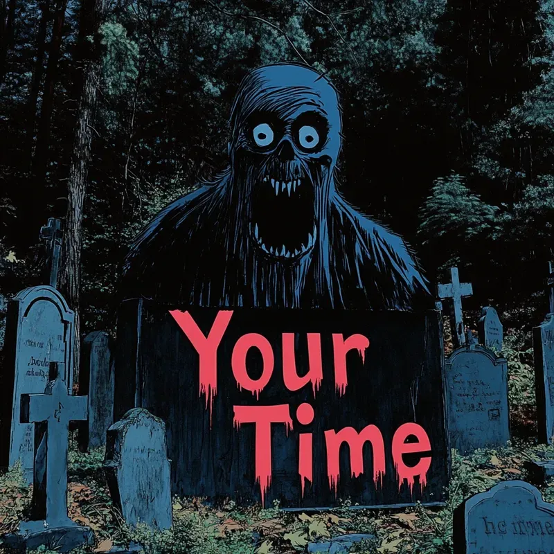 Eerie Cartoon Horror Scenes With Captions