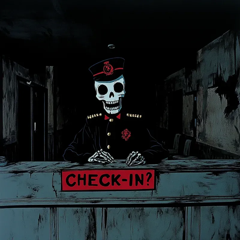 Eerie Cartoon Horror Scenes With Captions