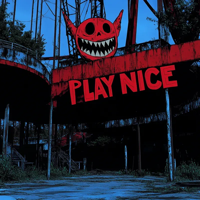Eerie Cartoon Horror Scenes With Captions